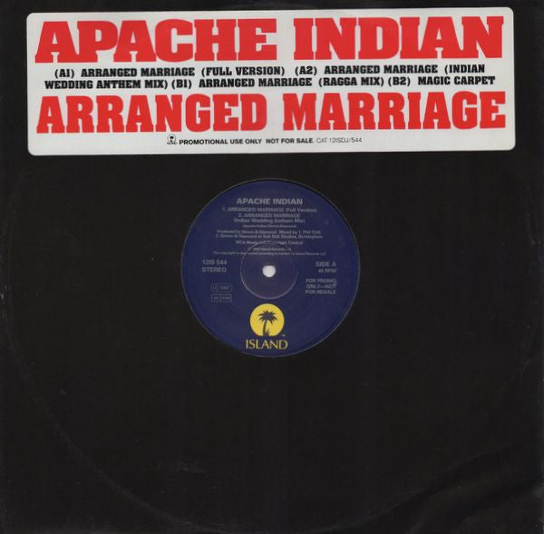 Apache Indian - Arranged Marriage (12", Single, Promo)