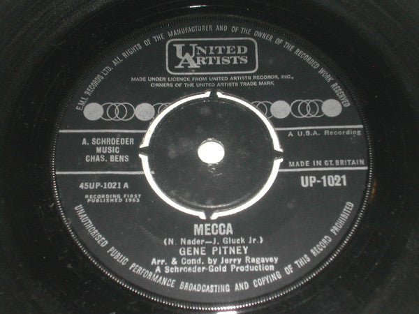 Gene Pitney - Mecca (7", Single, Mono)