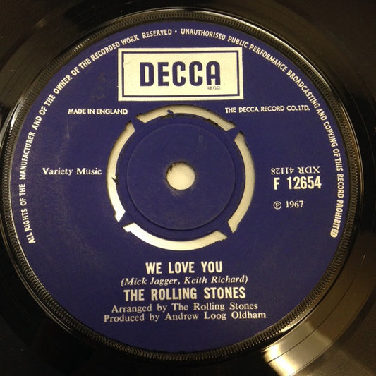 The Rolling Stones - We Love You / Dandelion (7", Single)