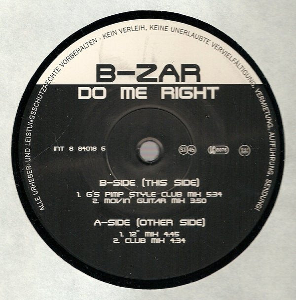 B-Zar (4) - Do Me Right (12")