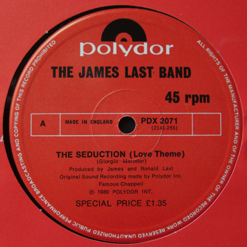 The James Last Band - The Seduction / Night Drive (12")