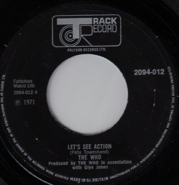 The Who - Let's See Action (7", Single)