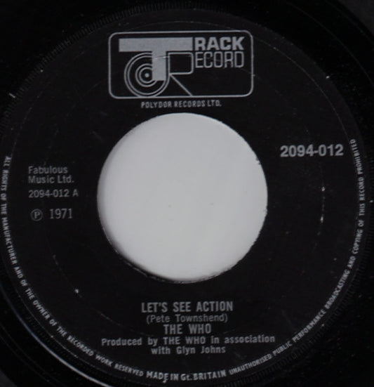 The Who - Let's See Action (7", Single)