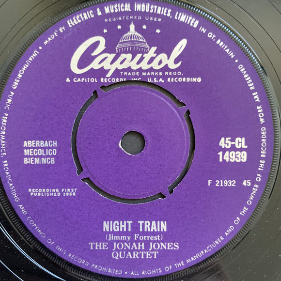 The Jonah Jones Quartet - Night Train / Lots Of Luck, Charley (7