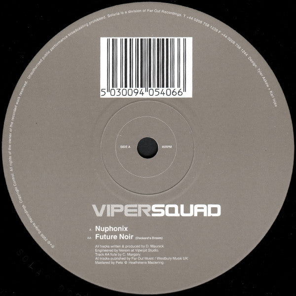 Viper Squad - Nuphonix / Future Noir (12")