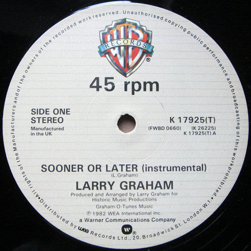 Larry Graham - Sooner Or Later (12