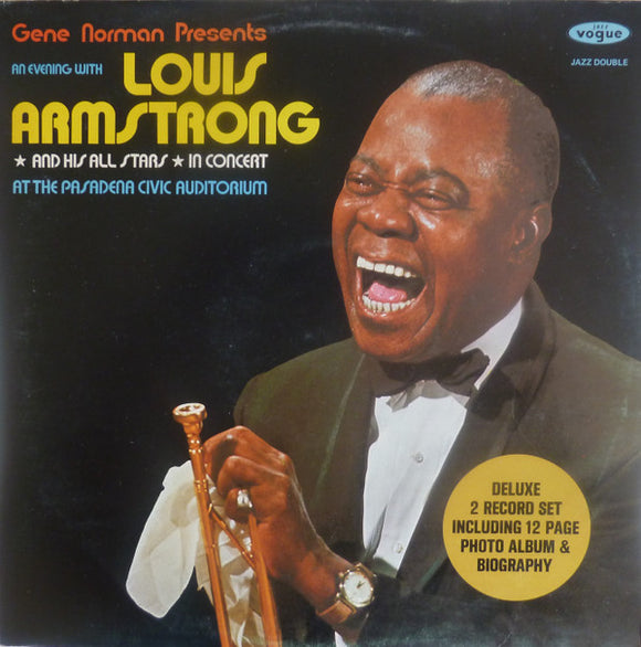 Louis Armstrong And His All Stars* - An Evening With Louis Armstrong And His All Stars In Concert At The Pasadena Civic Auditorium (2xLP, Album, Gat)