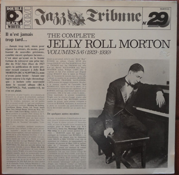 Jelly Roll Morton - The Complete Jelly Roll Morton Volumes 5/6 (1929-1930) (2xLP, Comp, RE)