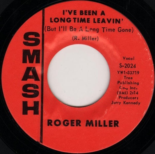 Roger Miller - I've Been A Long Time Leavin' (But I'll Be A Long Time Gone) / Husbands And Wives (7", Styrene, Ric)