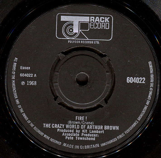 The Crazy World Of Arthur Brown - Fire ! (7", Single, 4 P)