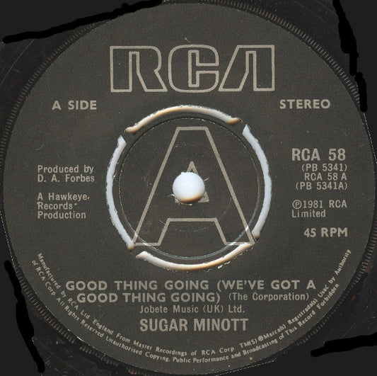 Sugar Minott / Desi Roots - Good Thing Going (We've Got A Good Thing Going) / Hung Up (7", Single, A L)