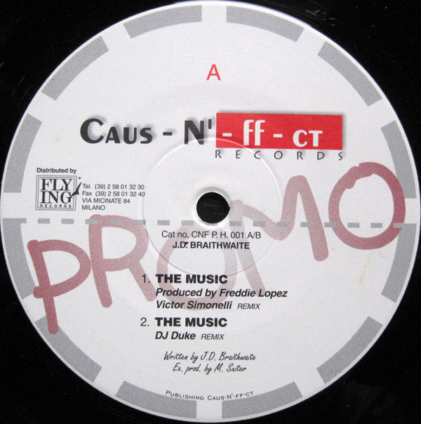 J.D. Braithwaite - The Music (12", Promo)