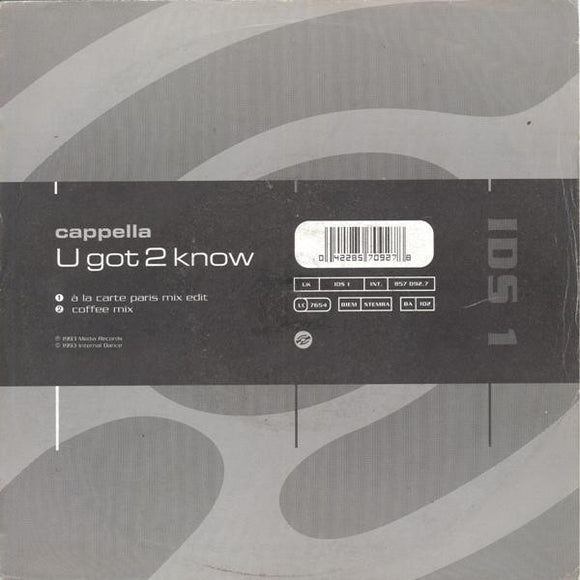 Cappella - U Got 2 Know (7