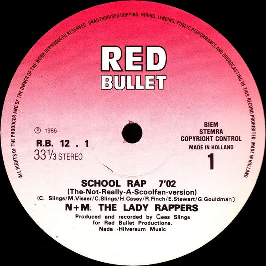 N&M (The Lady Rappers) - School Rap (12")