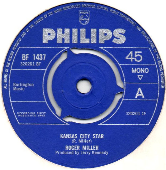 Roger Miller - Kansas City Star (7", Single, Mono, 3-p)