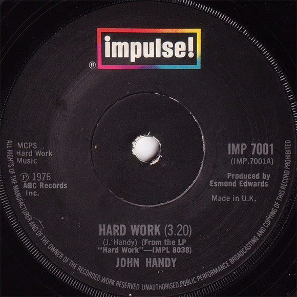 John Handy - Hard Work (7