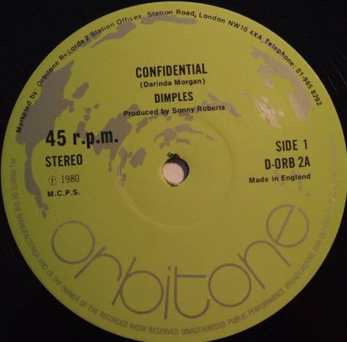 Dimples* - Confidential (12")