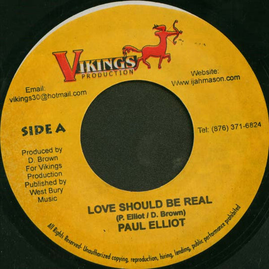 Paul Elliot / Mikeylous - Love Should Be Real / Time Is The Master (7")