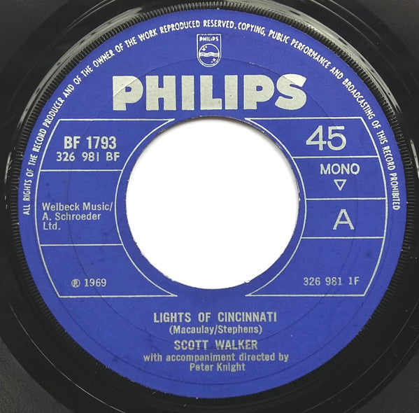 Scott Walker - Lights Of Cincinnati (7", Single, Mono, Lar)