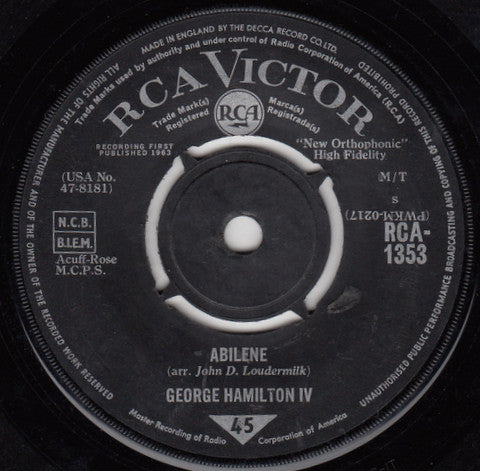 George Hamilton IV - Abilene / Oh So Many Years (7", Single)