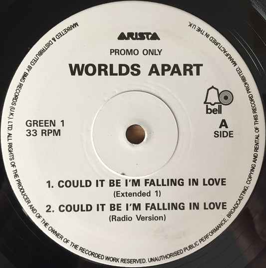 Worlds Apart - Could It Be I'm Falling In Love (12", Promo)