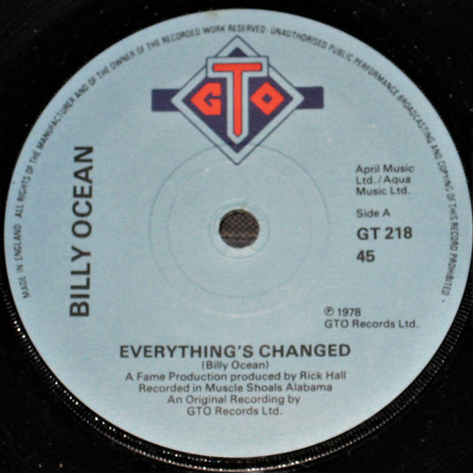 Billy Ocean - Everything's Changed (7", Pap)