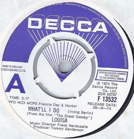 Louisa (8) - What'll I Do (7", Single, Promo)