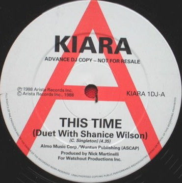 Kiara - This Time (12", Promo)