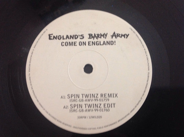 England's Barmy Army - Come On England!  (12", Promo)