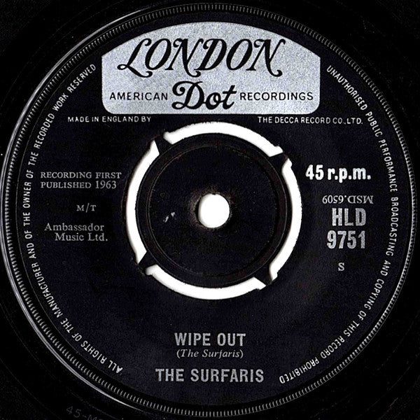 The Surfaris - Wipe Out / Surfer Joe (7", Single, Fou)