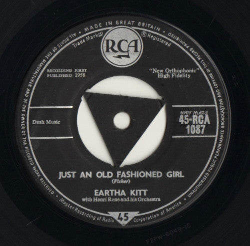 Eartha Kitt With Henri Rene Fisher And His Orchestra* - Just An Old-Fashioned Girl (7")