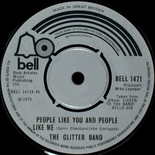 The Glitter Band - People Like You And People Like Me  (7", Single)