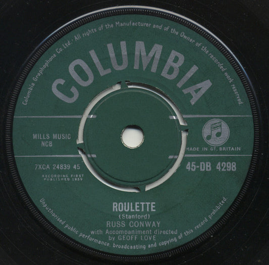 Russ Conway - Roulette (7", Single)