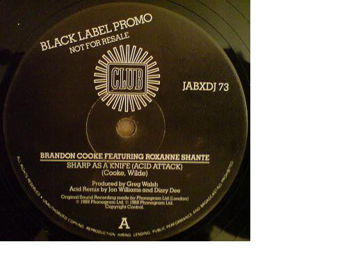 Brandon Cooke Featuring Roxanne Shanté - Sharp As A Knife (Acid Attack) (12", Promo)