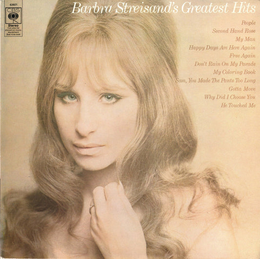 Barbra Streisand - Barbra Streisand's Greatest Hits (LP, Comp, Sun)