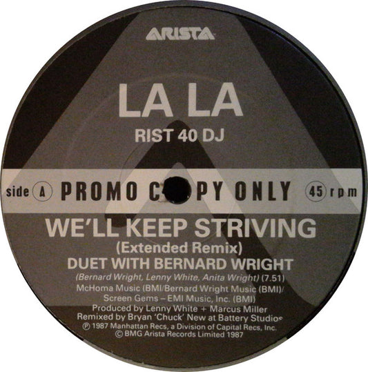 La La - We'll Keep Striving (12", Promo)