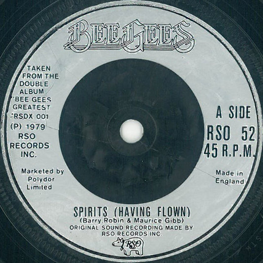 Bee Gees - Spirits (Having Flown) (7", Single, Sol)