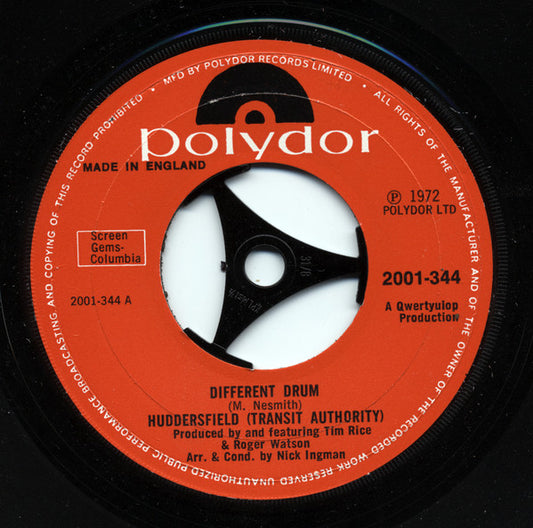 Huddersfield Transit Authority - Different Drum / One Of The Old Time Grates (7", Single)