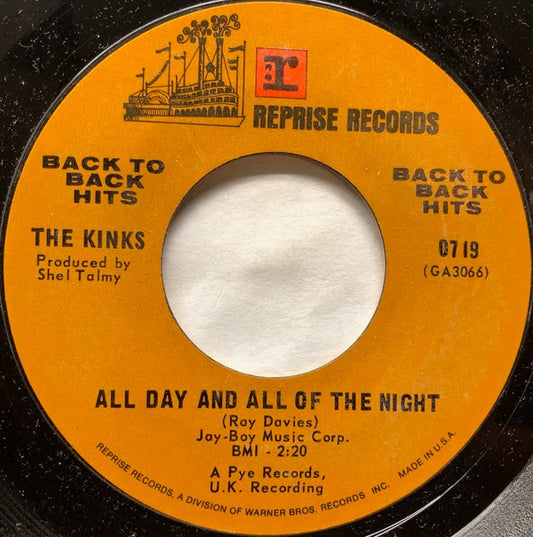 The Kinks - All Day And All Of The Night / Tired Of Waiting For You (7", Single, RE)