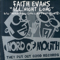 Faith Evans - All Night Long / Never Knew Love Like This (Remix) (12", pro)