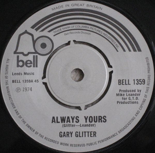 Gary Glitter - Always Yours (7", Single)