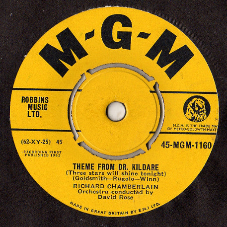 Richard Chamberlain - Theme From Dr. Kildare (Three Stars Will Shine Tonight) (7")