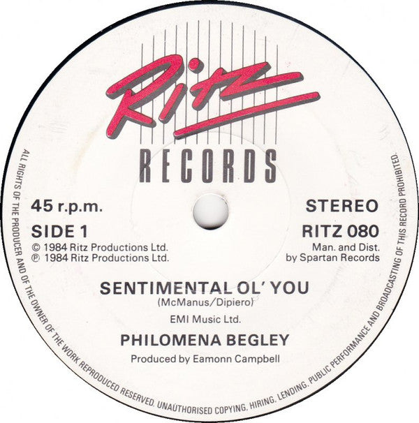 Philomena Begley - Sentimental Ol' You (7", Single)