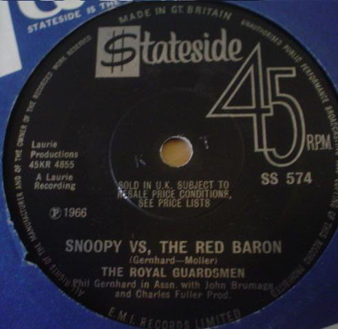 The Royal Guardsmen - Snoopy Vs. The Red Baron (7", Single, Sol)