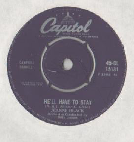 Jeanne Black - He'll Have To Stay (7", Single)