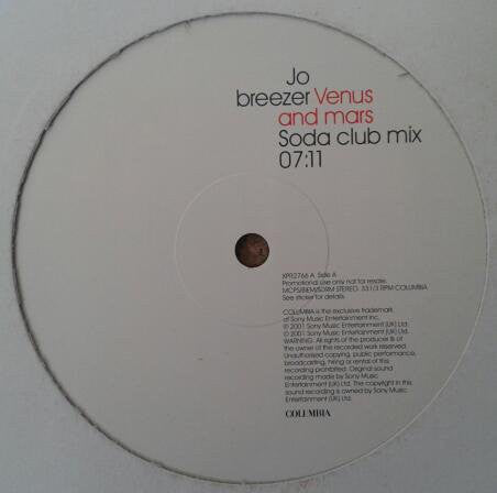 Jo Breezer - Venus And Mars (Soda Club Mixes) (12", Promo)