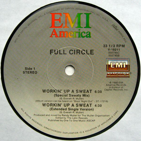 Full Circle (2) - Workin' Up A Sweat (12")