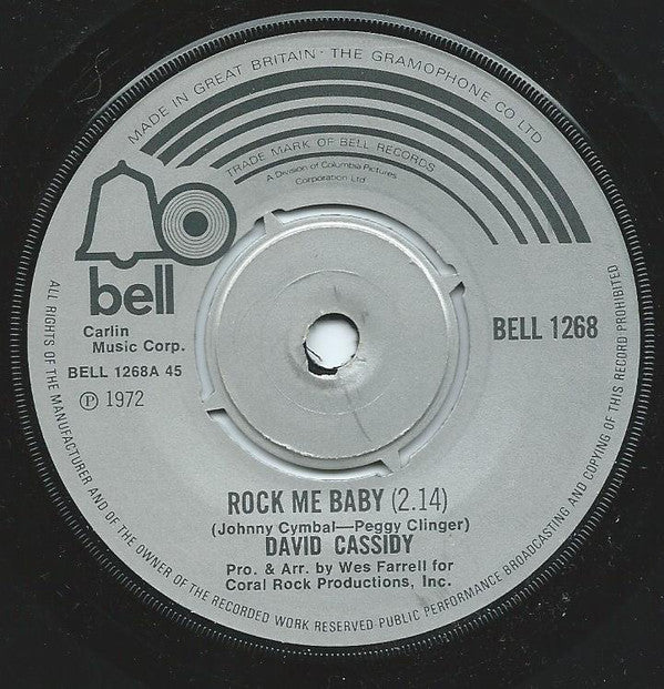 David Cassidy - Rock Me Baby (7", Single)