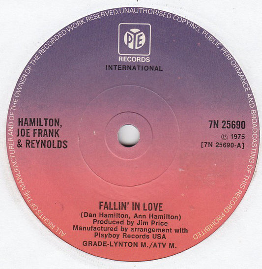 Hamilton, Joe Frank & Reynolds - Fallin' In Love (7", Sol)