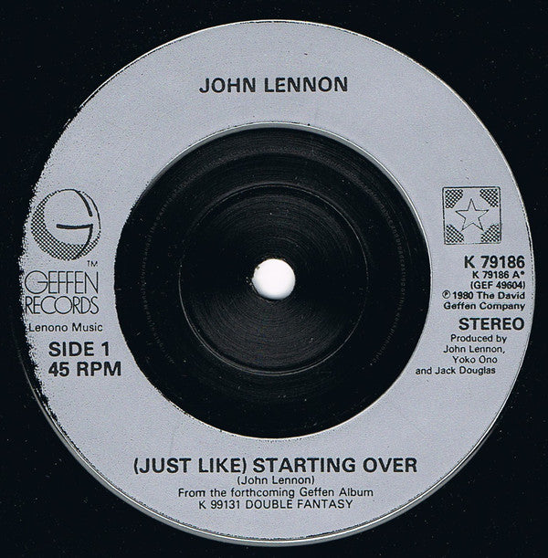 John Lennon - (Just Like) Starting Over (7", Single, Sil)